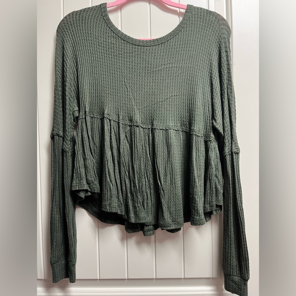 Alterd State long sleeve shirt with ruffles